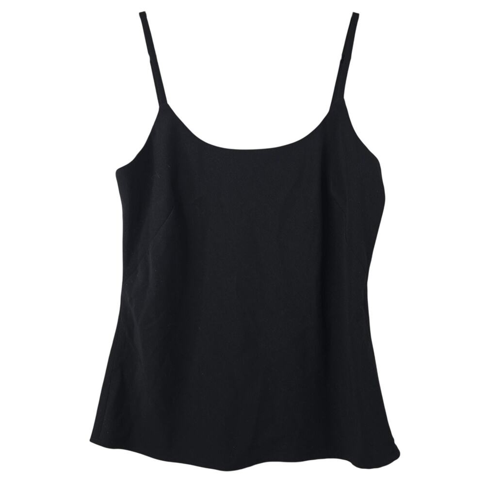 Spiegel Camisole Top Womens 10 Black Polyester Tank Solid Basicโ Layering NEW